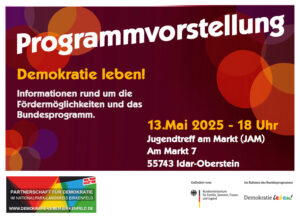 Programmvorstellung am 13. mai 2025 um 18 Uhr im JAM, Am Markt 7, 55743 Idar-Oberstein